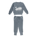 Moonstone Whale | Kids' Organic Cozy Graphic Sweatshirt & Jogger Set