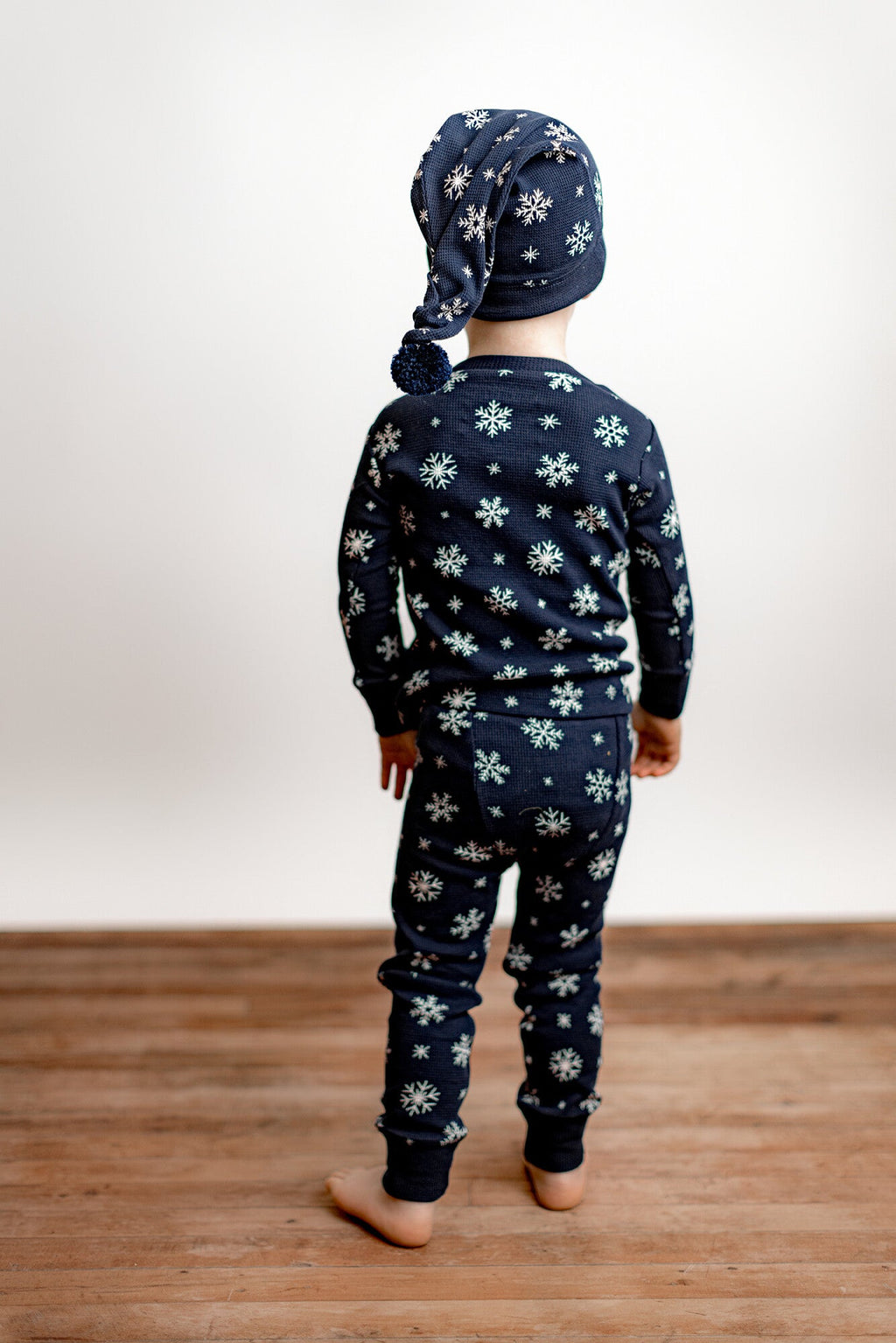 Snowy Night | Holiday Thermal Long-Sleeve PJ & Cap Set