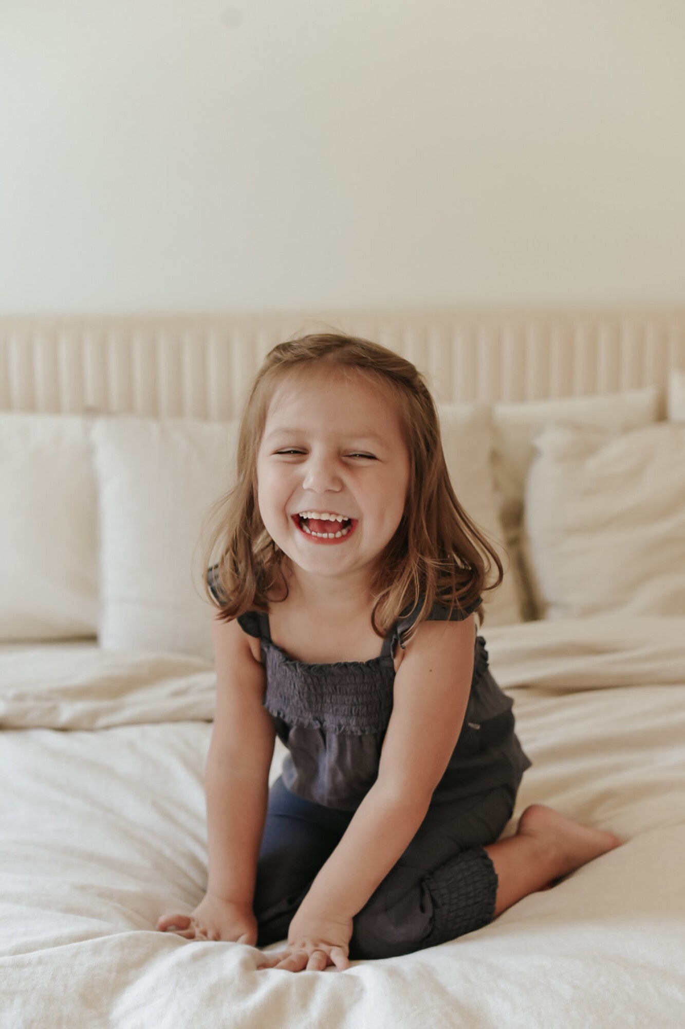 Chia Seed | Kid's Organic Muslin Sleeveless Romper
