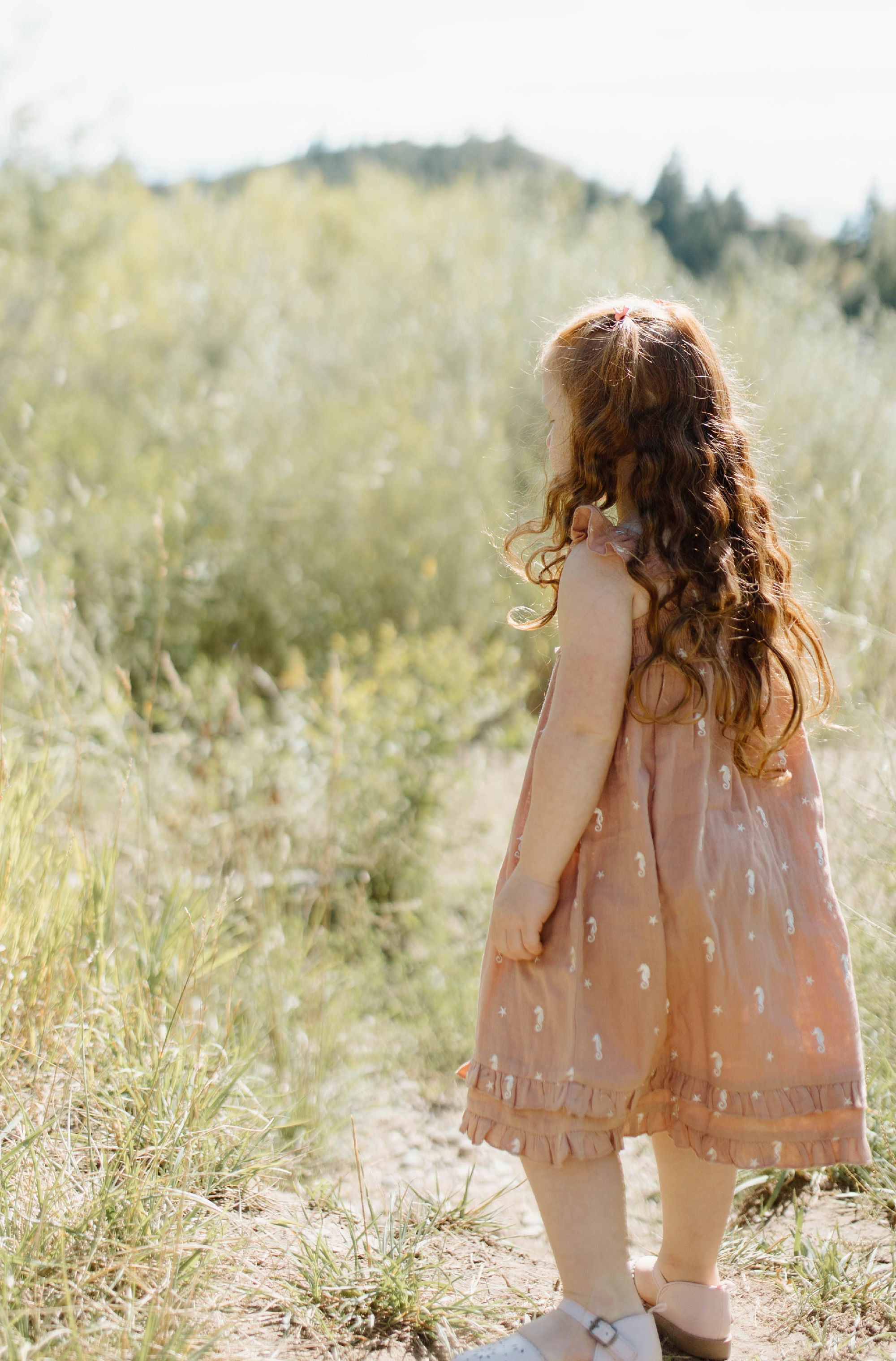 Adobe Seahorse | Kid's Organic Muslin Summer Dress