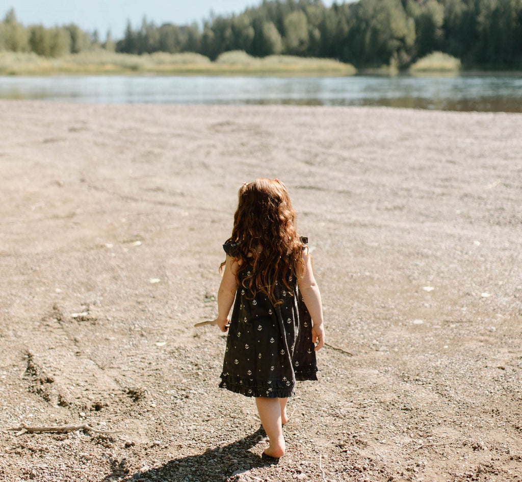 Chia Anchor | Kid's Organic Muslin Summer Dress