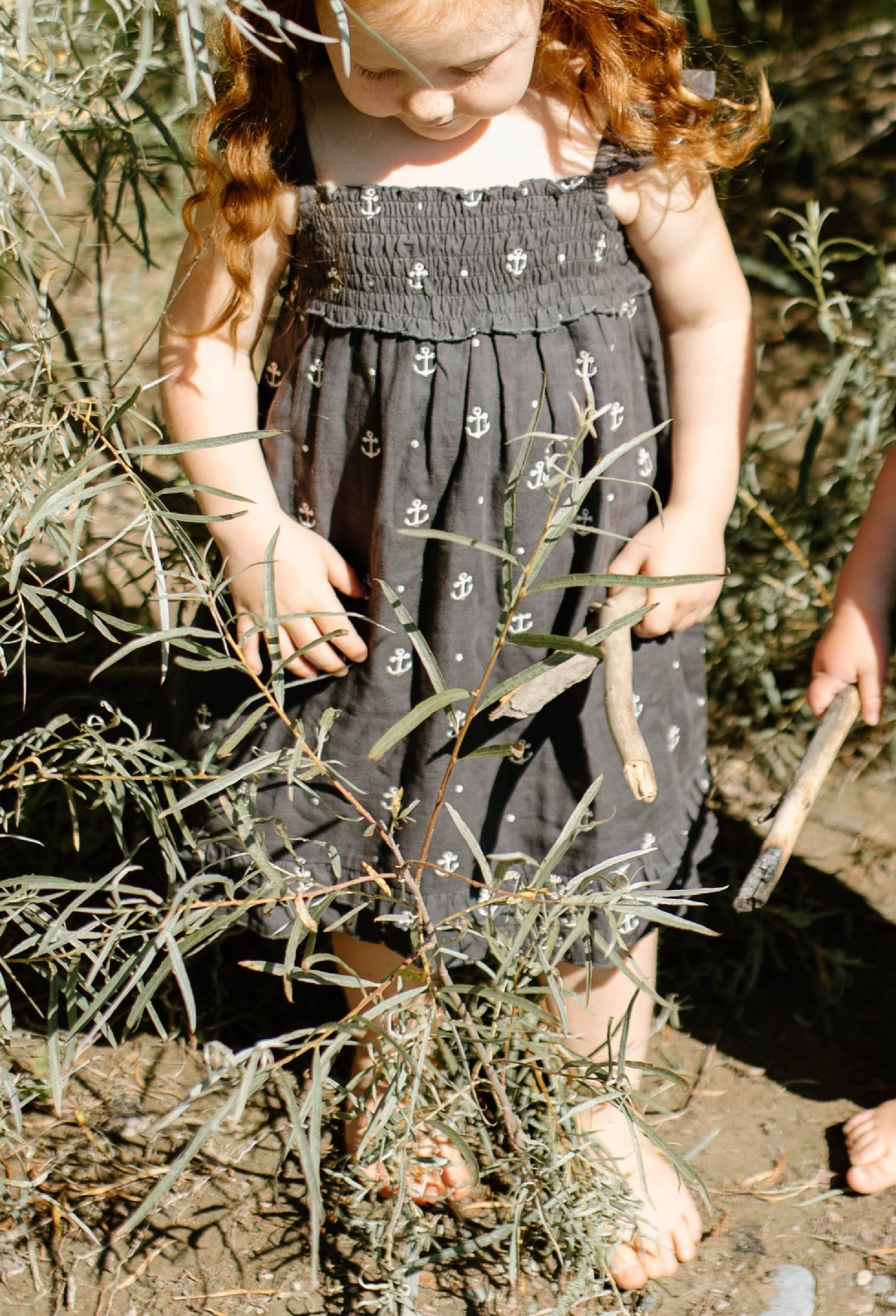 Chia Anchor | Kid's Organic Muslin Summer Dress