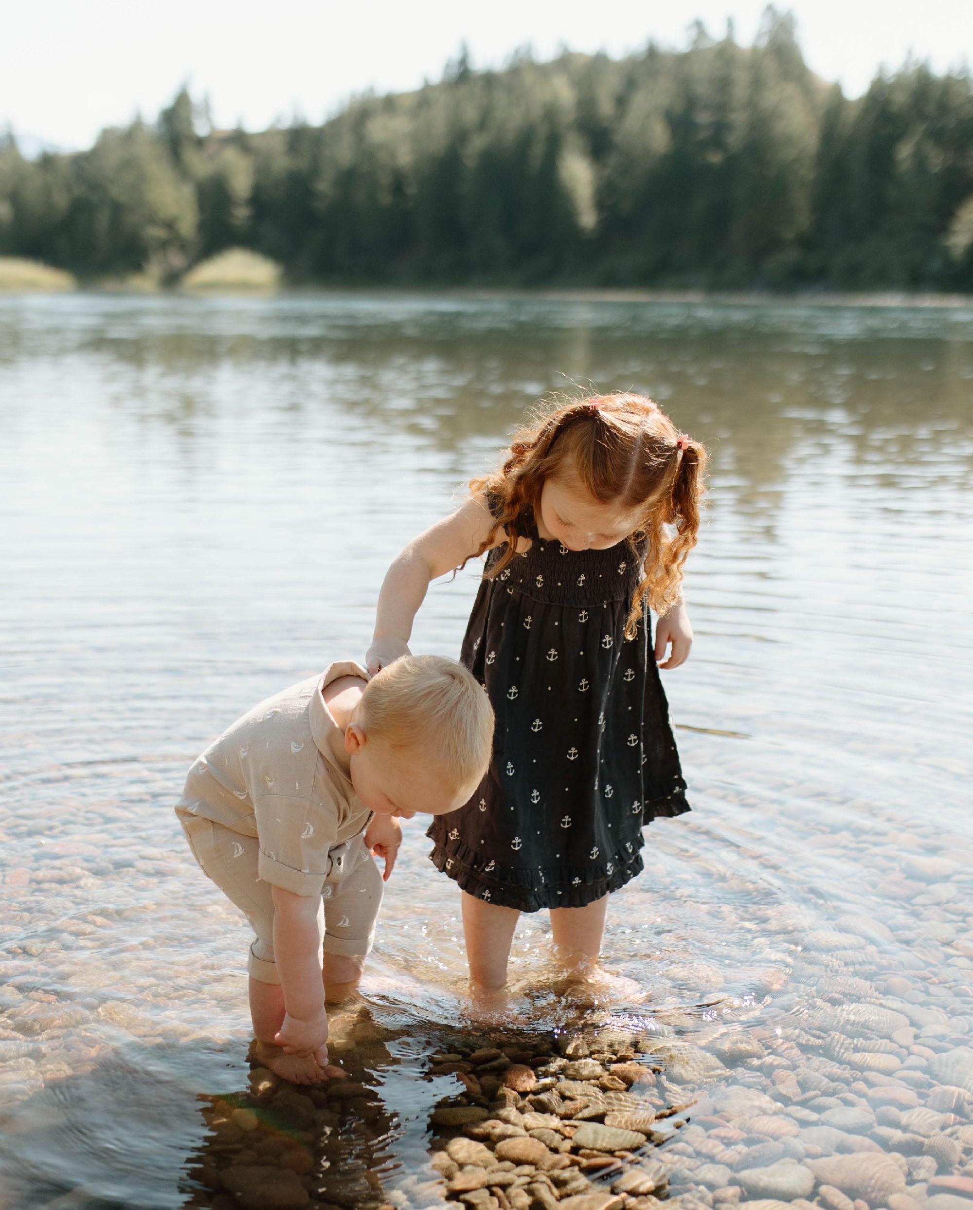 Chia Anchor | Kid's Organic Muslin Summer Dress