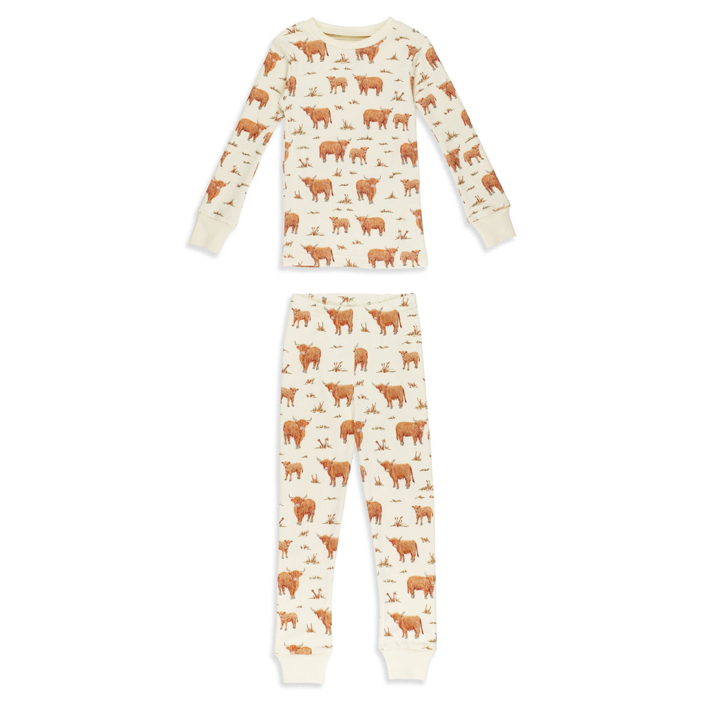 Highland Cow | Kids' Organic PJ Set