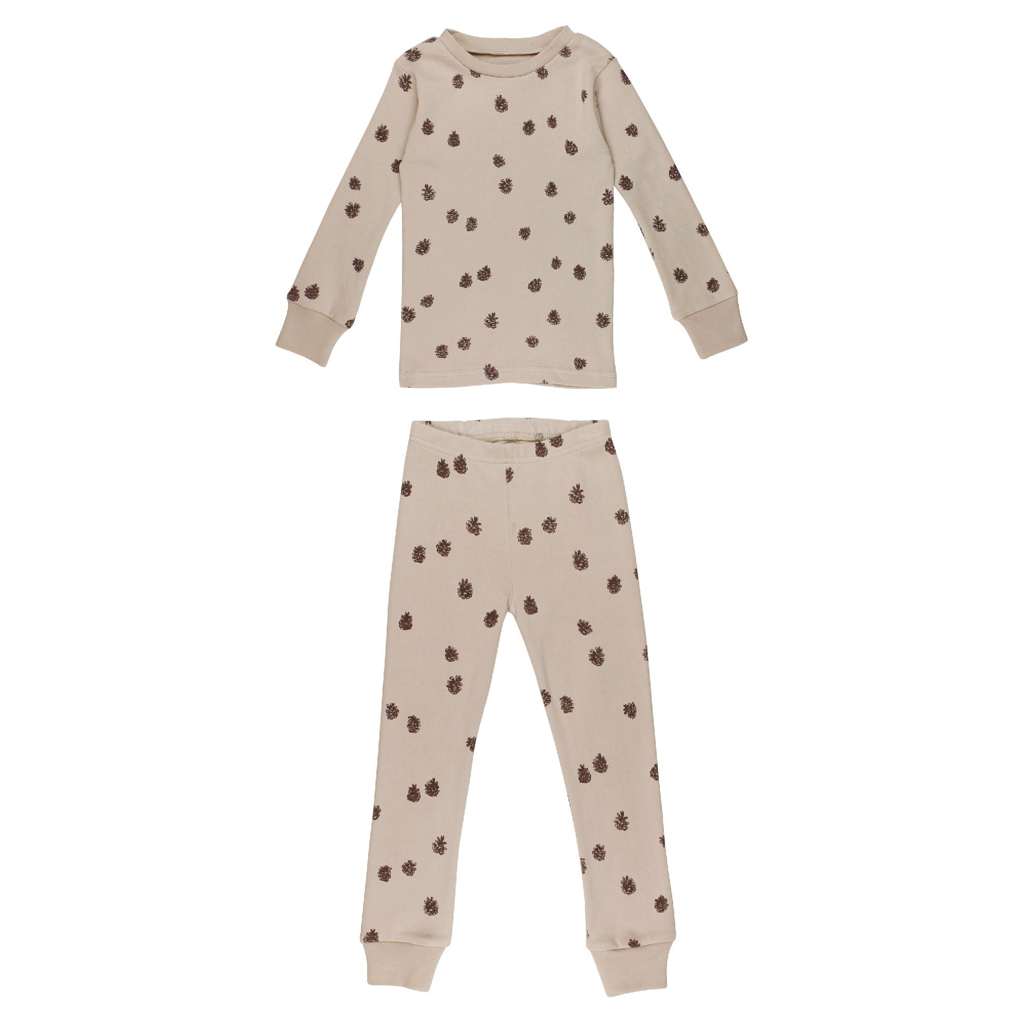 Oatmeal Pinecone | Kids' Organic PJ Set
