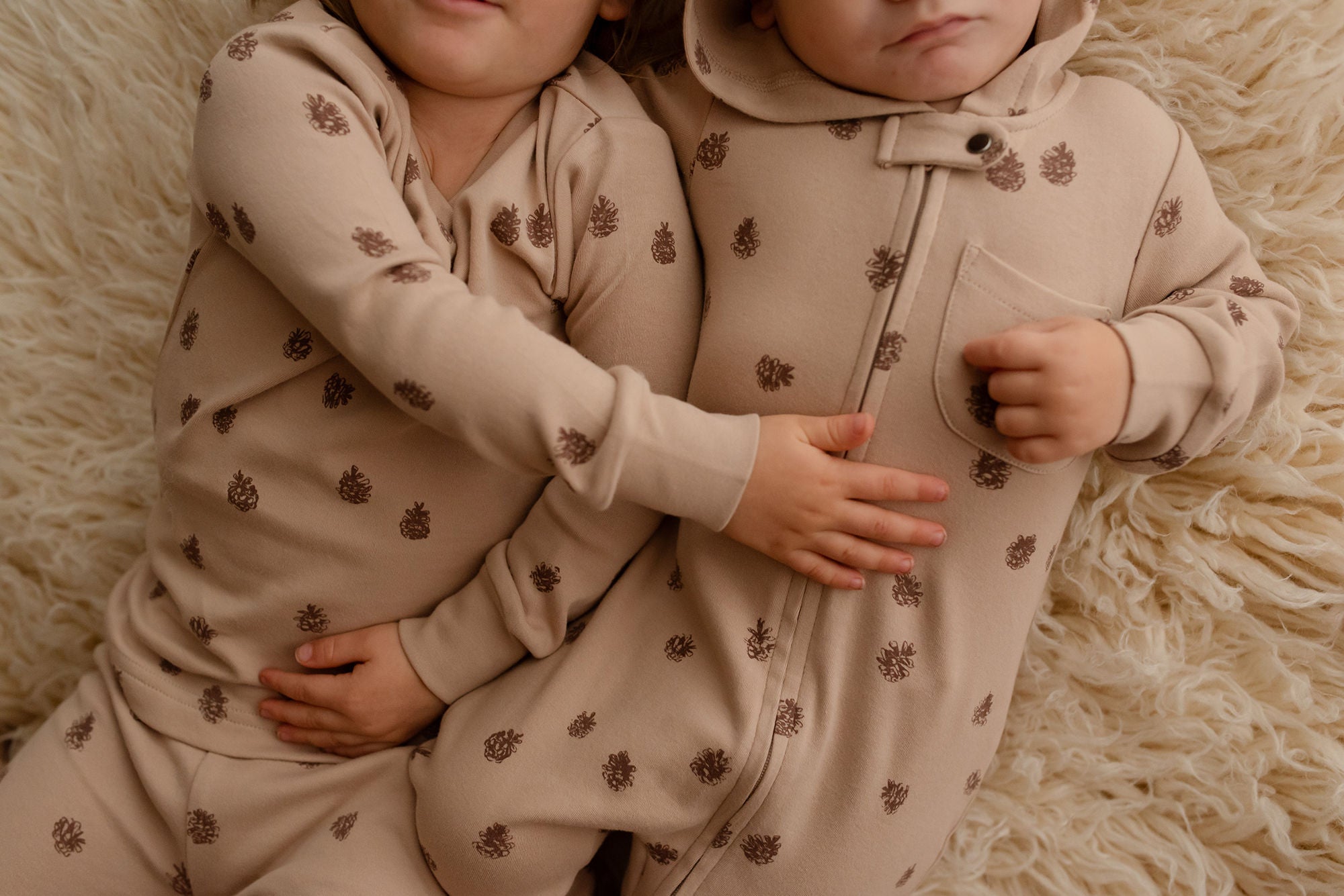 Oatmeal Pinecone | Kids' Organic PJ Set