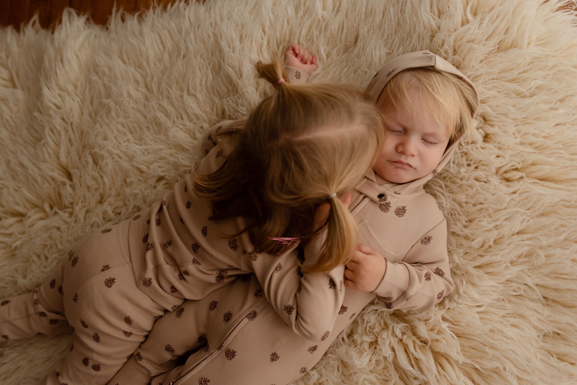 Oatmeal Pinecone | Kids' Organic PJ Set