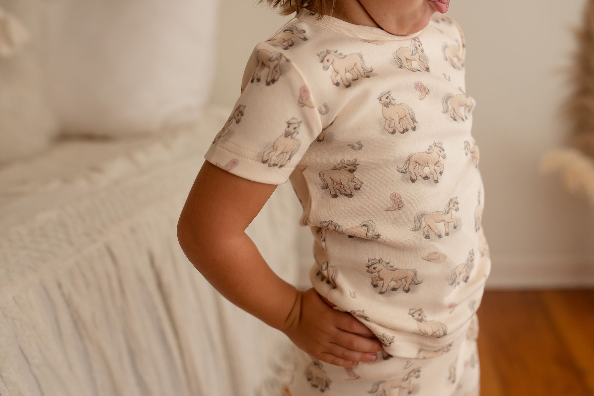 Blush Boots | Kids' Organic PJ Set