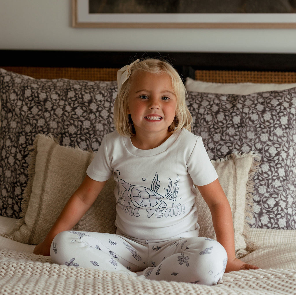 Sea Turtle | Kids' Organic S/Sleeve PJ Set