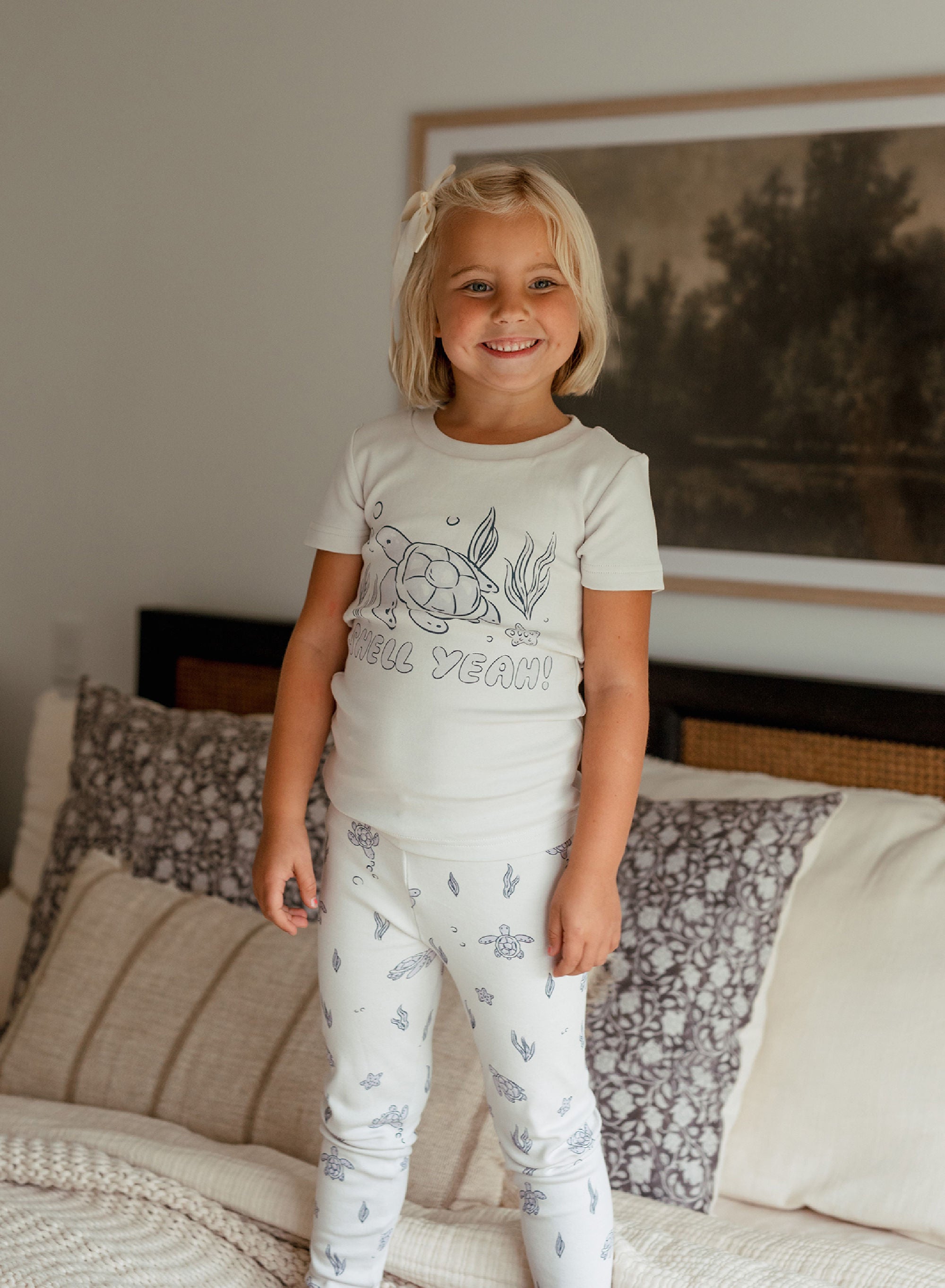 Sea Turtle | Kids' Organic S/Sleeve PJ Set