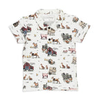 Farm Friends | Kids' Organic Button-Up S/Sleeve