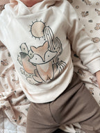 Little Fox Graphic | Kids' Organic Raglan Hoodie
