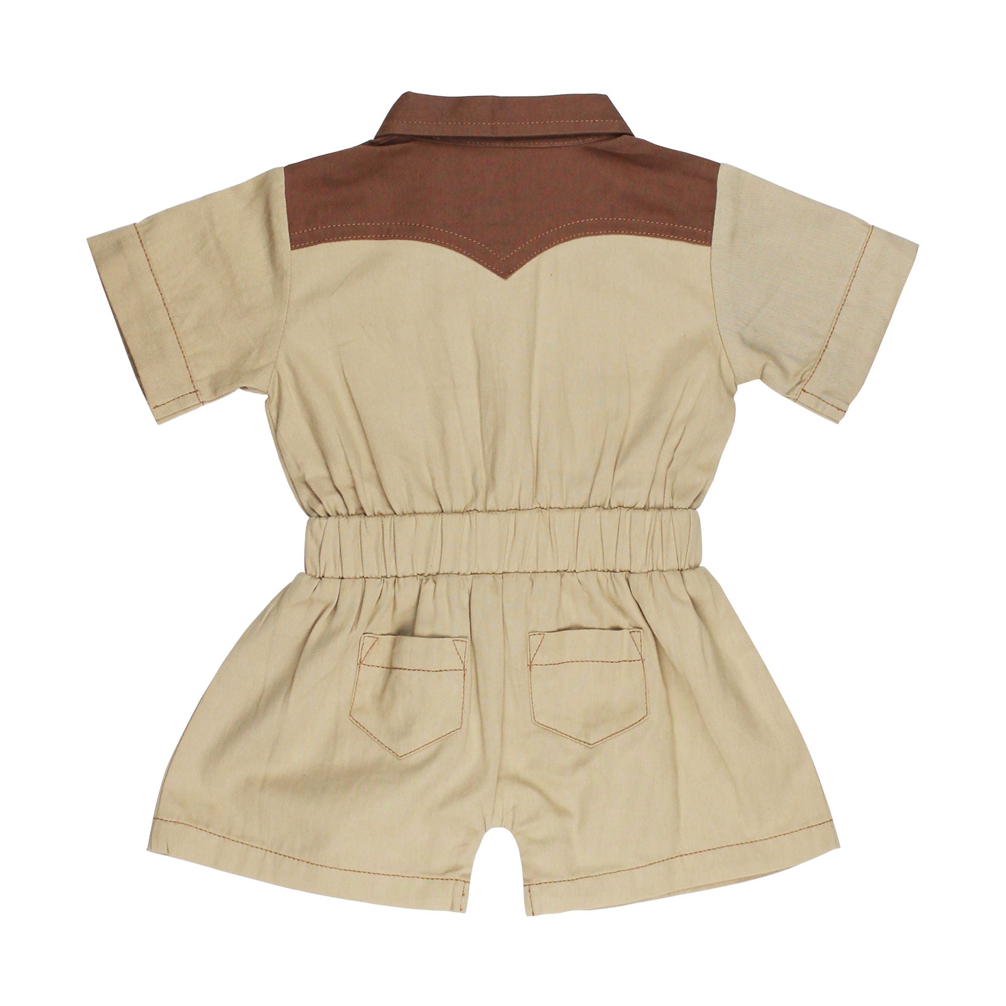 Oatmeal | Kids' Organic Western Romper