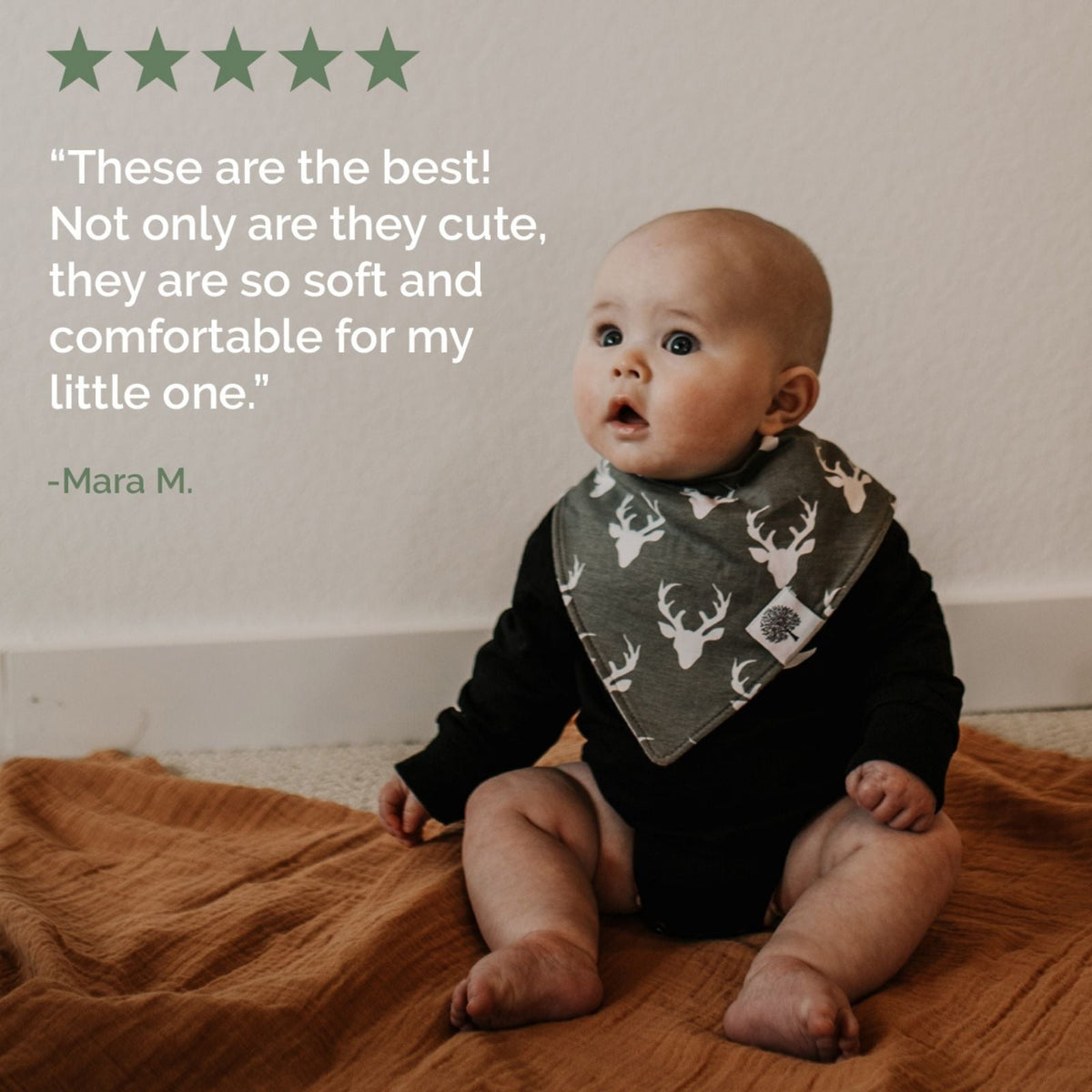 Set de baberos tipo bandana estilo leñador