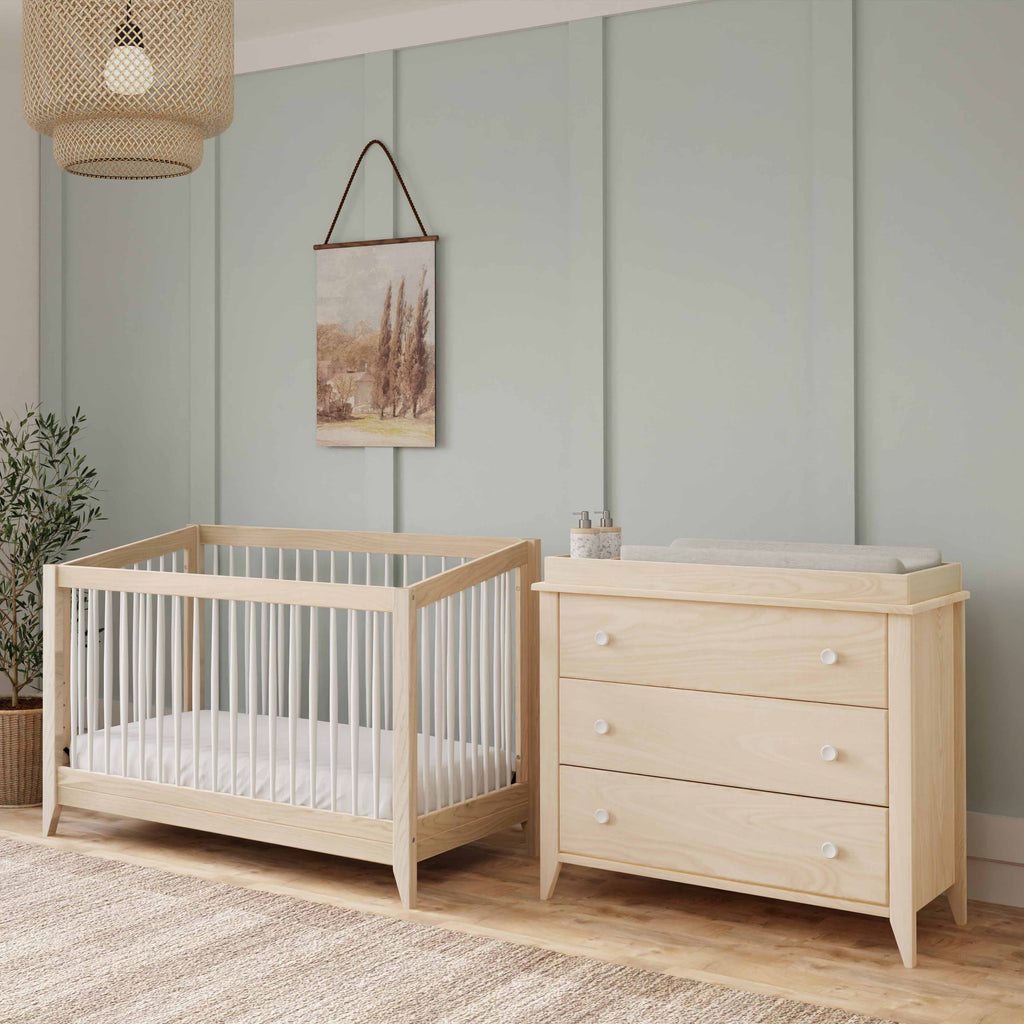 Cuna convertible 4 en 1 Sprout con kit de conversión a cama para niños pequeños