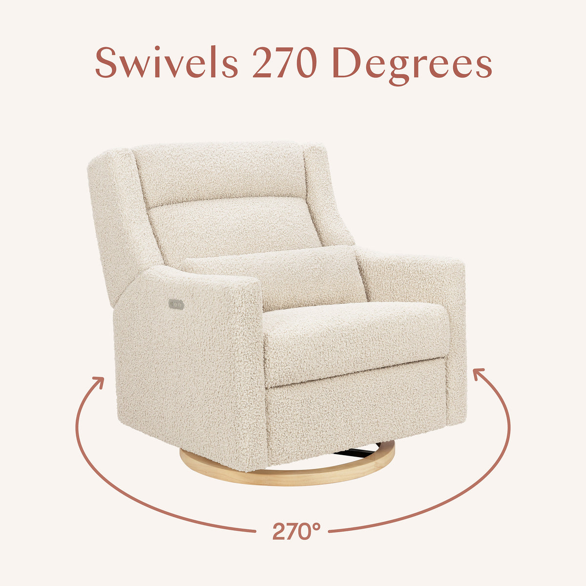 Kiwi Plus Chair and a Half Power Recliner and Swivel Glider with Power Adjustable Headrest and USB Port