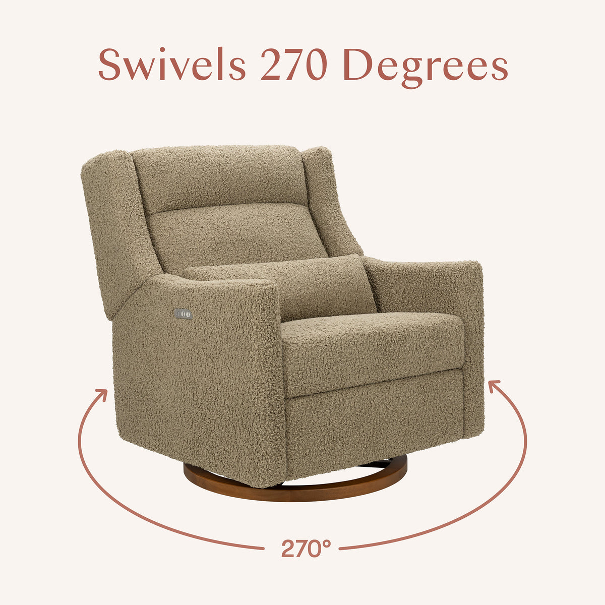 Kiwi Plus Chair and a Half Power Recliner and Swivel Glider with Power Adjustable Headrest and USB Port