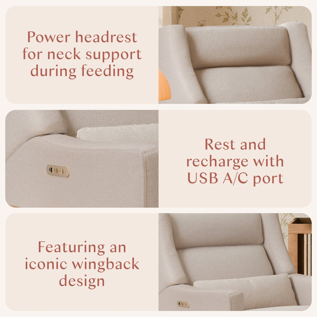 Kiwi Plus Chair and a Half Power Recliner and Swivel Glider with Power Adjustable Headrest and USB Port