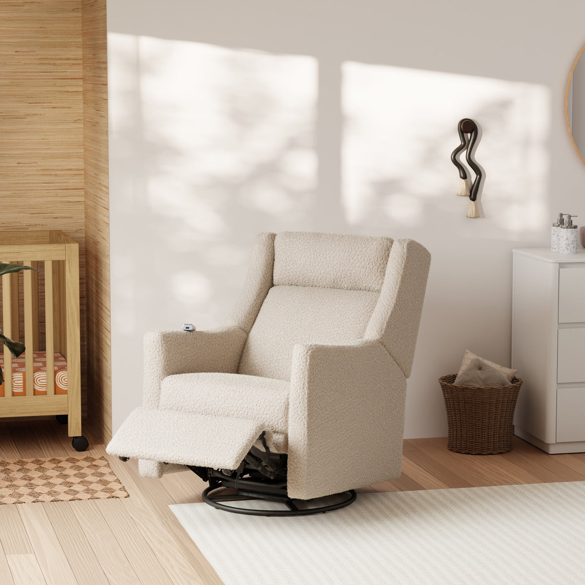 Kiwi Deluxe Power Recliner and Swivel Glider with Heat and Massage