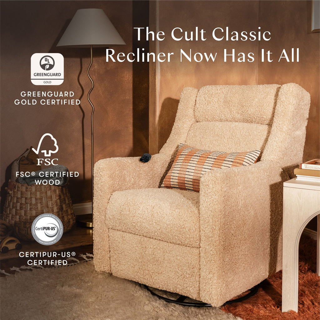 Kiwi Deluxe Power Recliner and Swivel Glider with Heat and Massage