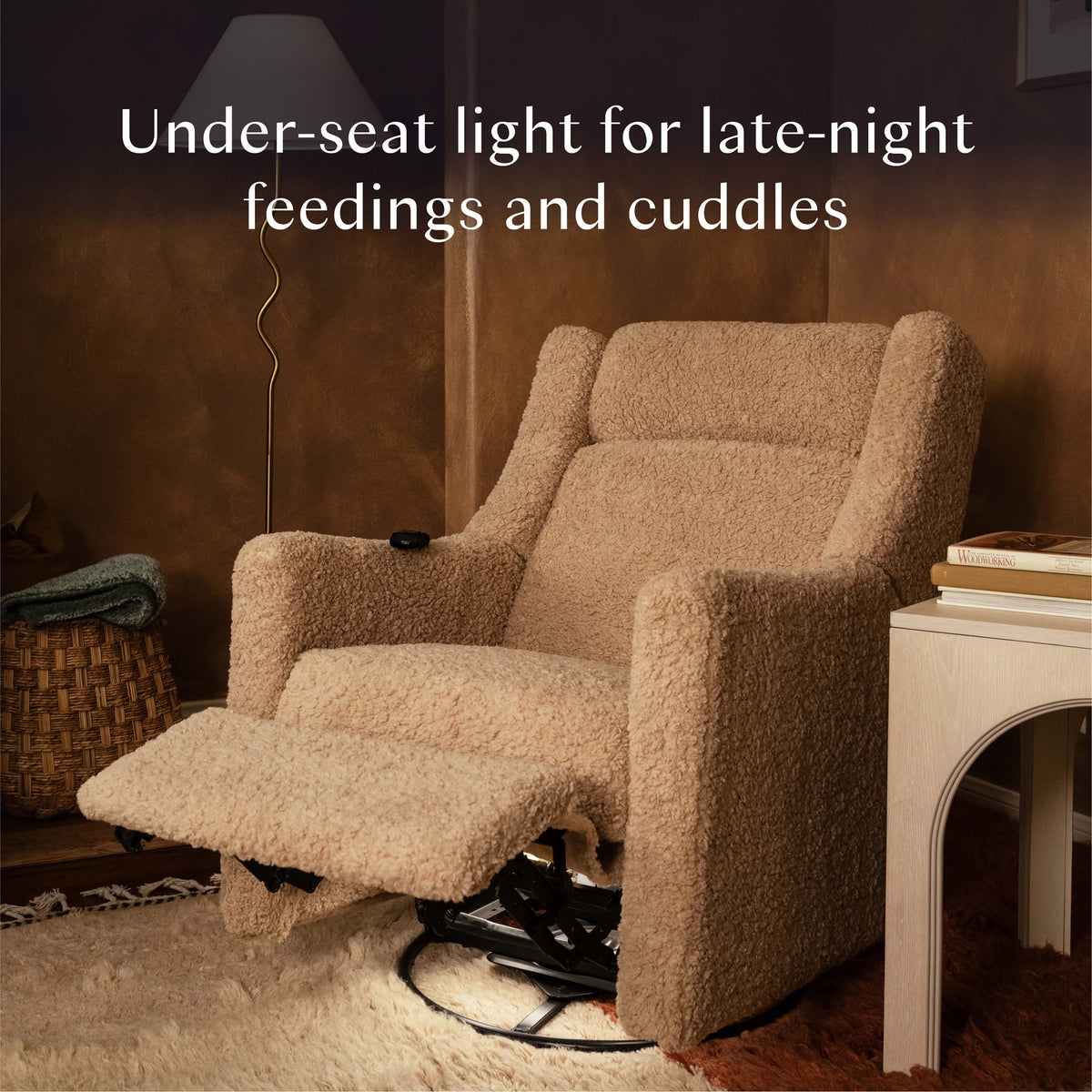 Kiwi Deluxe Power Recliner and Swivel Glider with Heat and Massage