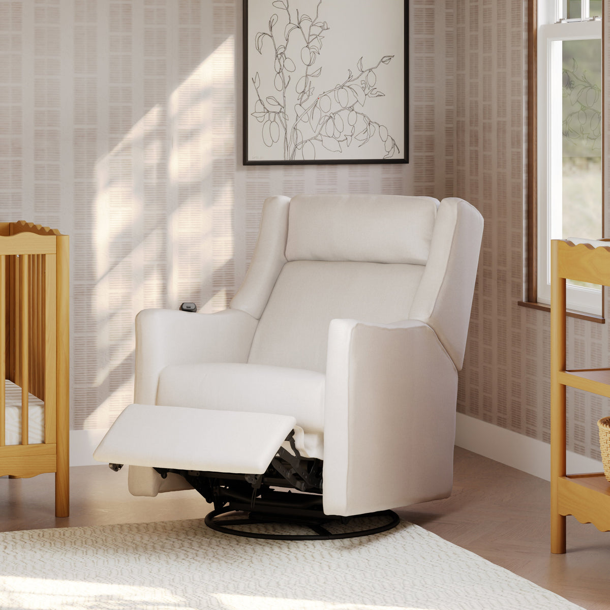 Kiwi Deluxe Power Recliner and Swivel Glider with Heat and Massage
