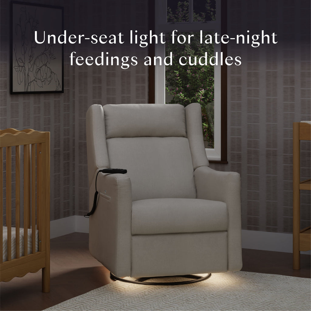 Kiwi Deluxe Power Recliner and Swivel Glider with Heat and Massage