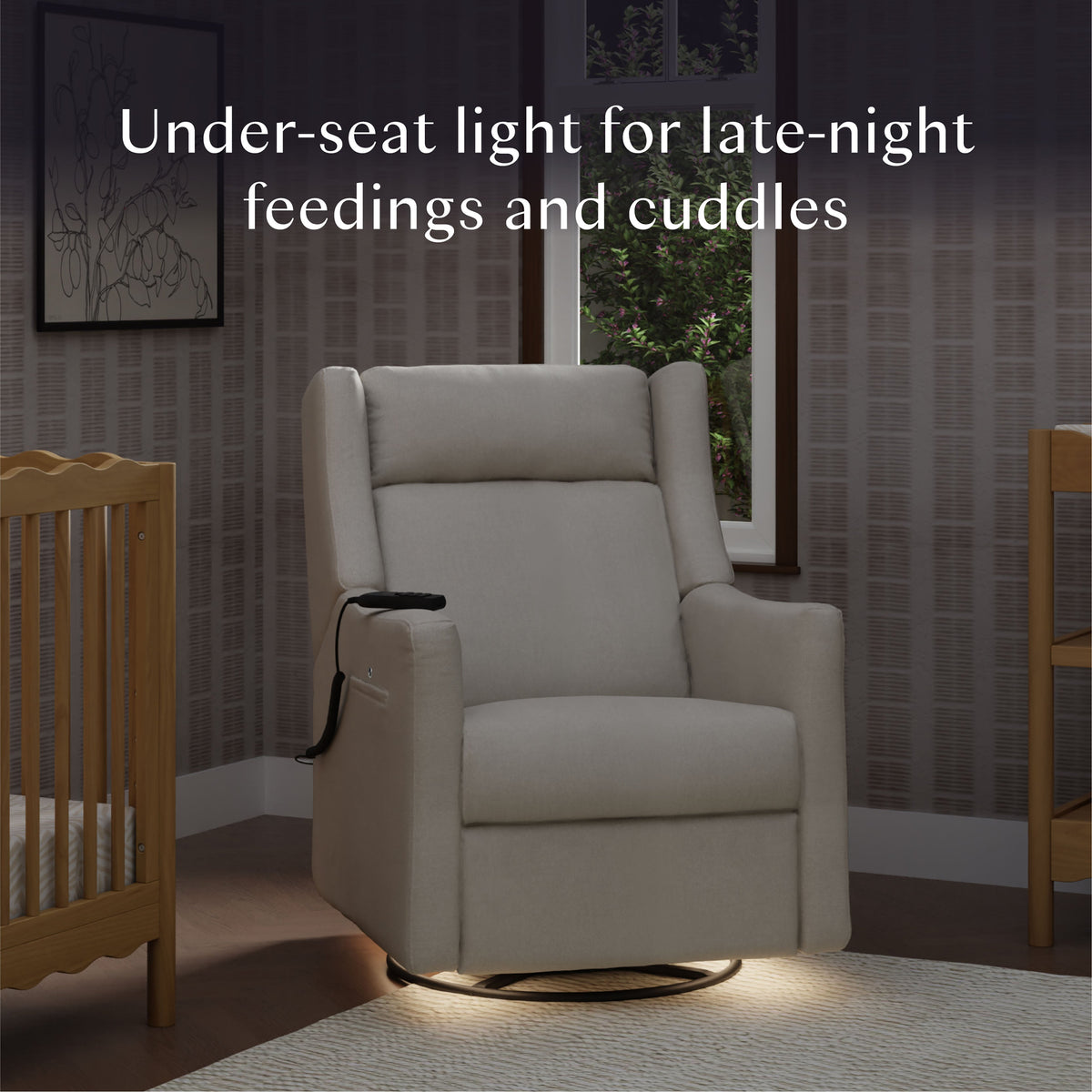 Kiwi Deluxe Power Recliner and Swivel Glider with Heat and Massage