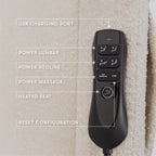 Kiwi Deluxe Power Recliner and Swivel Glider with Heat and Massage
