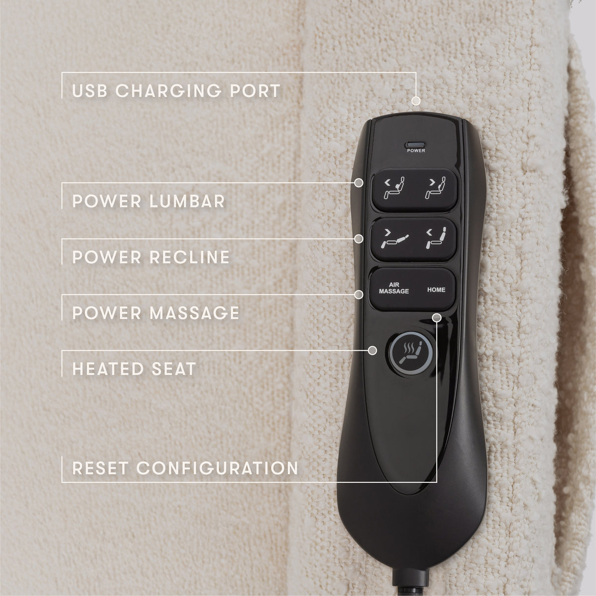 Kiwi Deluxe Power Recliner and Swivel Glider with Heat and Massage