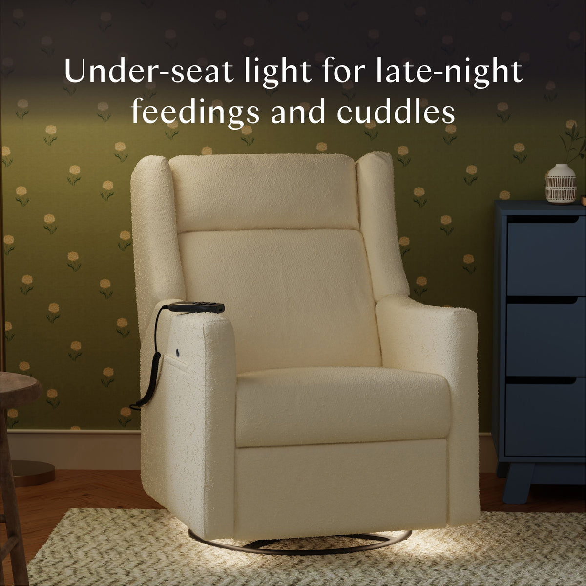 Kiwi Deluxe Power Recliner and Swivel Glider with Heat and Massage