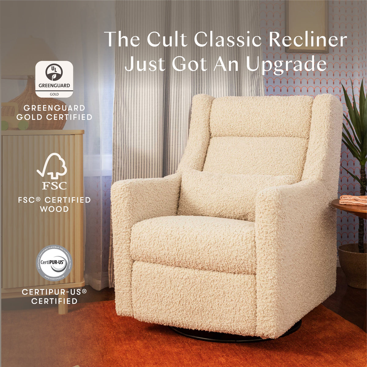Kiwi Plus Power Recliner and Swivel Glider with Power Adjustable Headrest and USB Port