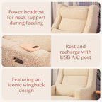 Kiwi Plus Power Recliner and Swivel Glider with Power Adjustable Headrest and USB Port