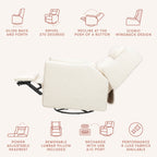 Kiwi Plus Power Recliner and Swivel Glider with Power Adjustable Headrest and USB Port