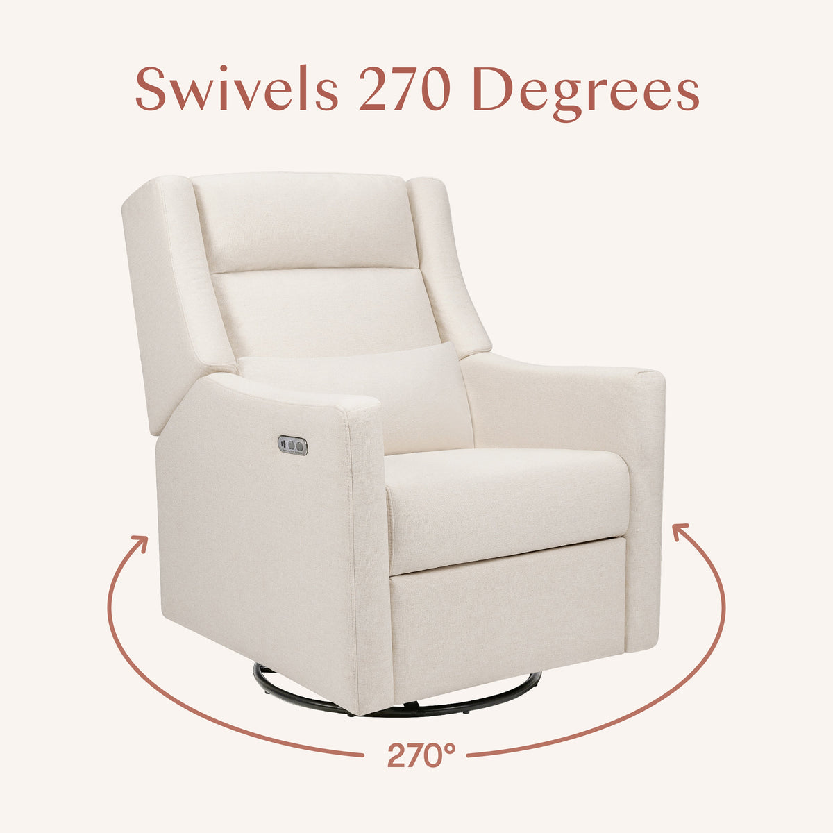 Kiwi Plus Power Recliner and Swivel Glider with Power Adjustable Headrest and USB Port