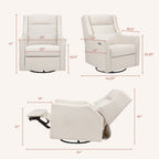 Kiwi Plus Power Recliner and Swivel Glider with Power Adjustable Headrest and USB Port