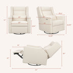 Kiwi Plus Power Recliner and Swivel Glider with Power Adjustable Headrest and USB Port