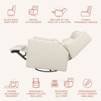 Kiwi Plus Power Recliner and Swivel Glider with Power Adjustable Headrest and USB Port
