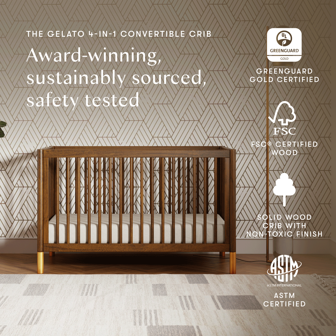 Cuna convertible 4 en 1 Gelato con kit de conversión a cama para niños pequeños