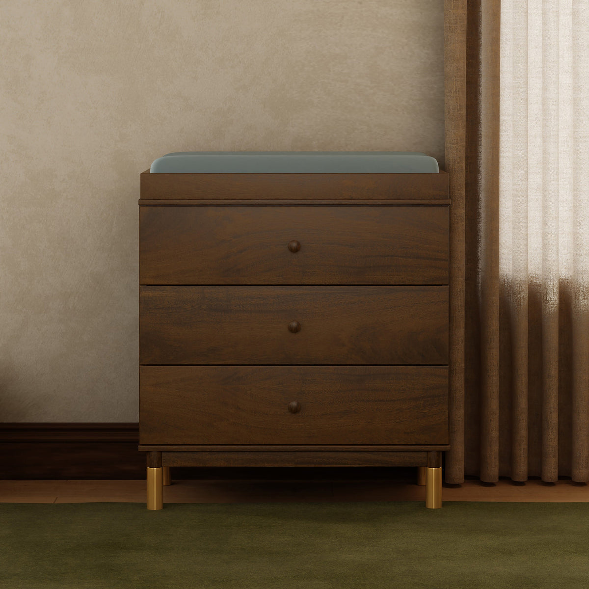 Gelato 3-Drawer Compact Changer Dresser with Removable Changing Tray (34")