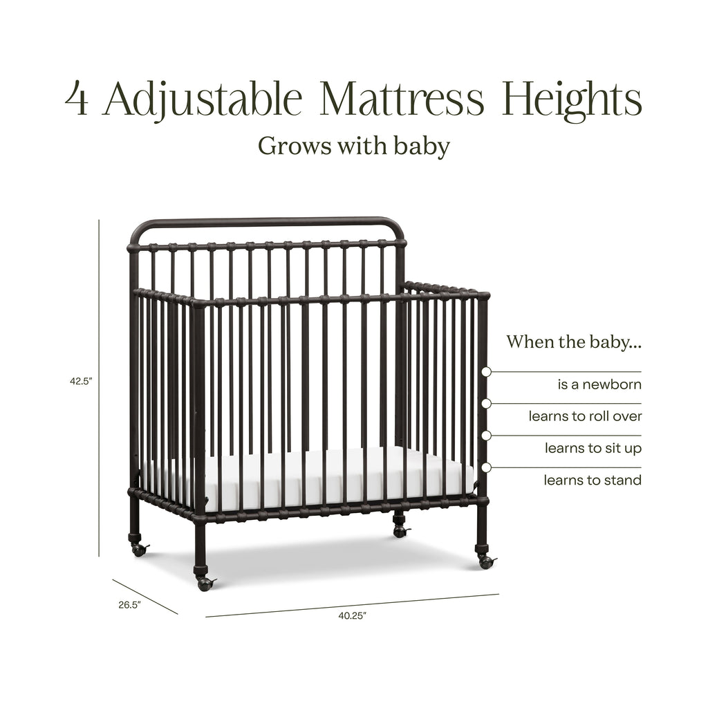 Winston 4-in-1 Convertible Mini Crib