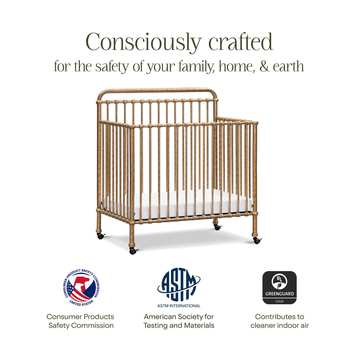Winston 4-in-1 Convertible Mini Crib