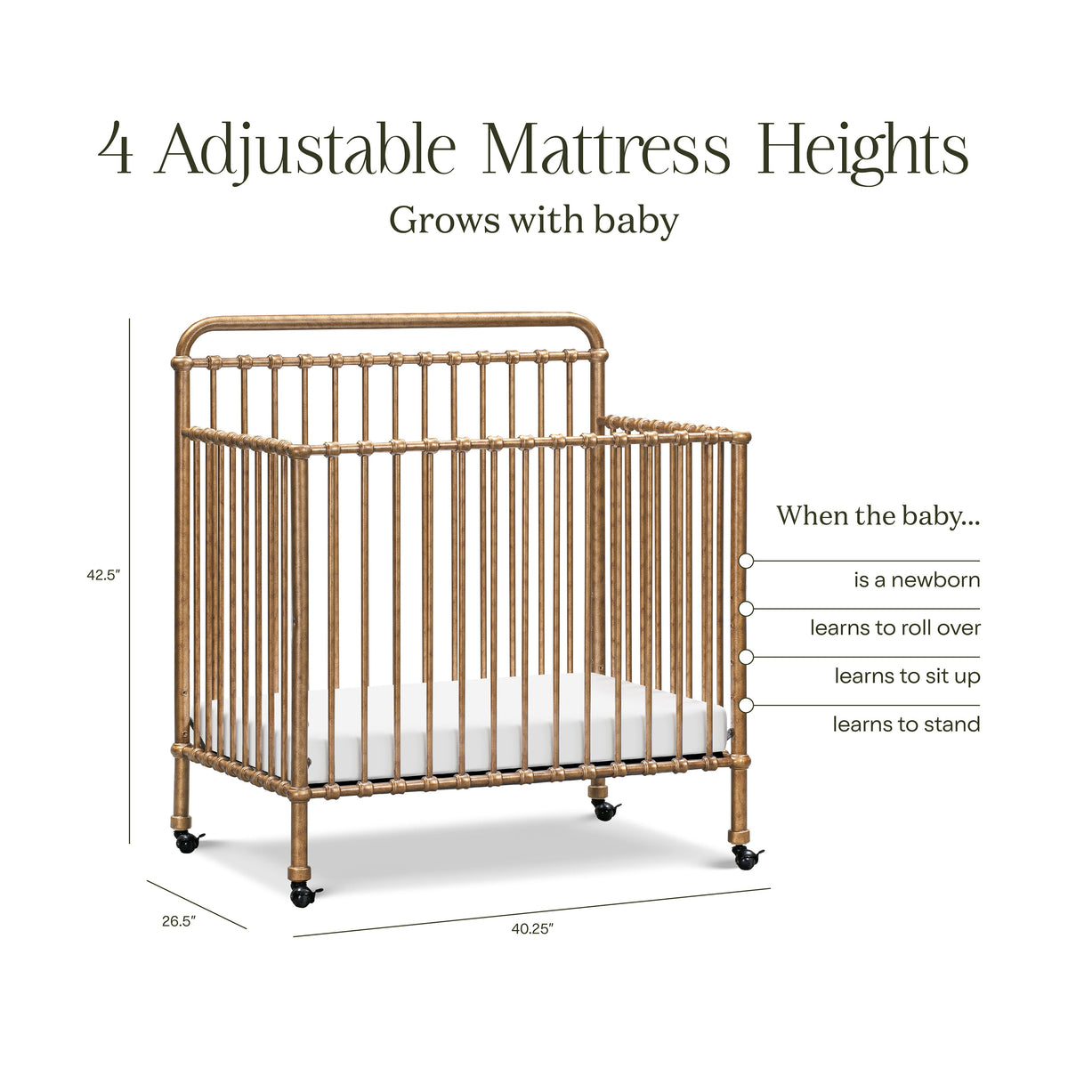 Winston 4-in-1 Convertible Mini Crib