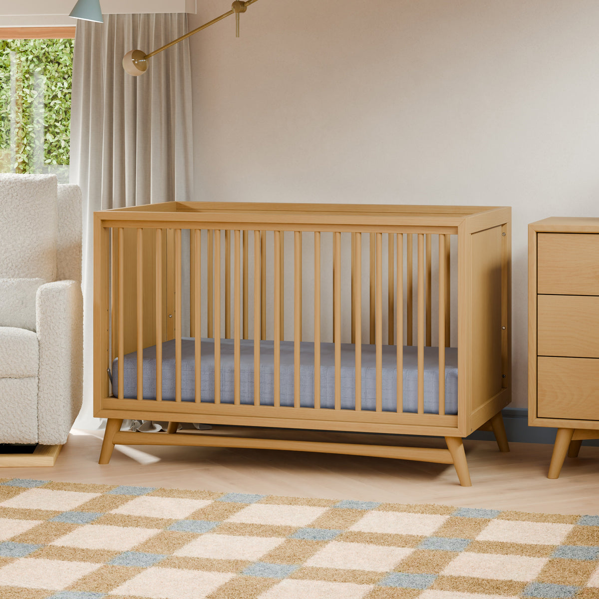 Cuna convertible 3 en 1 Peggy con kit de conversión para cama de niño pequeño