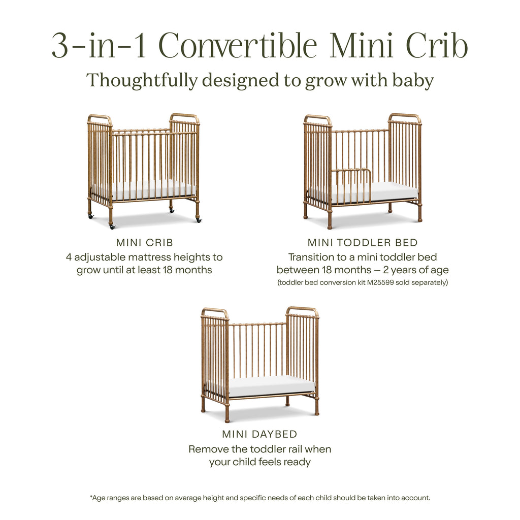 Abigail 3-in-1 Convertible Mini Crib