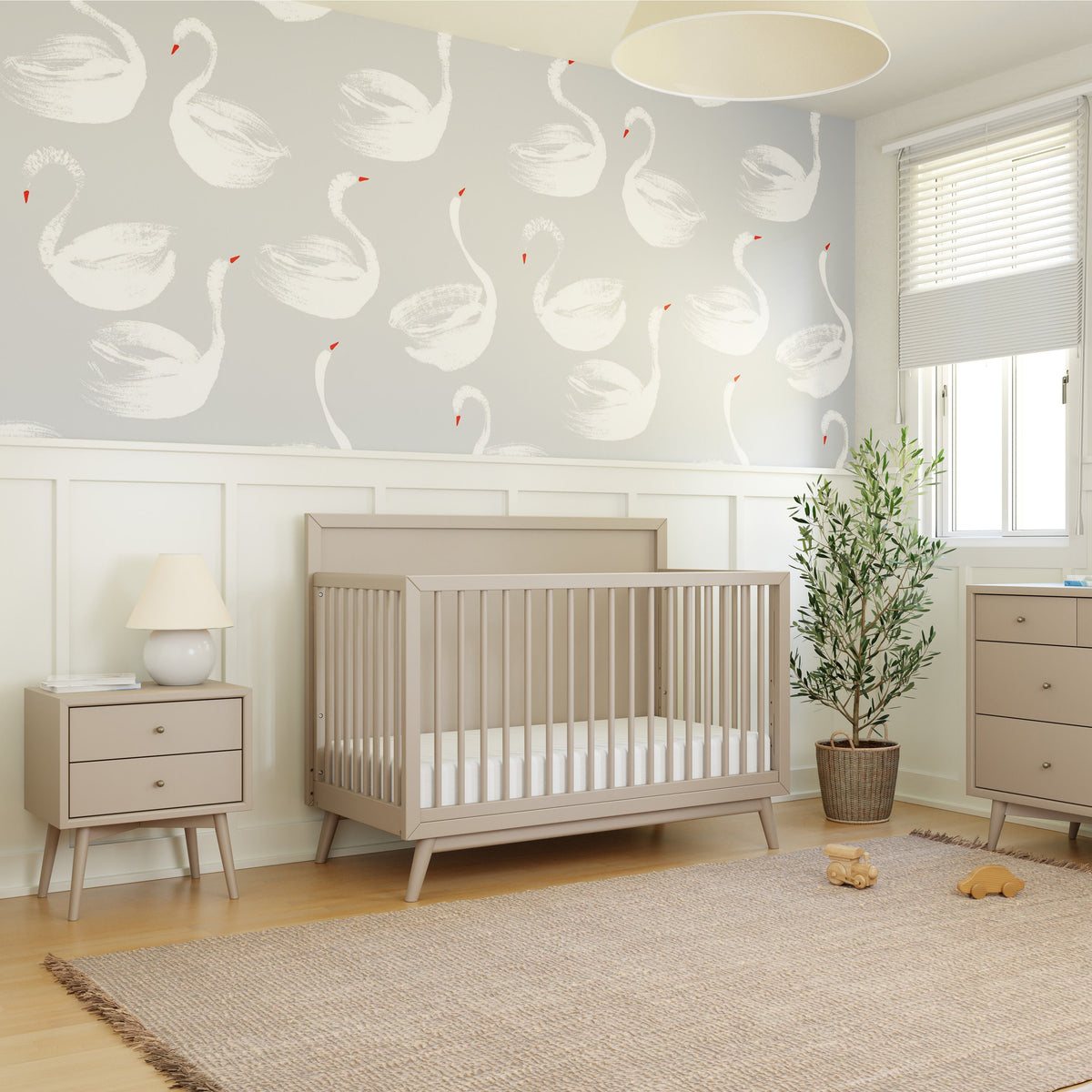 Palma 4-in-1 Convertible Crib with Toddler Bed Conversion Kit