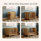 Palma 8-in-1 Convertible All-Stages® Crib with Bassinet & Toddler Bed Kits