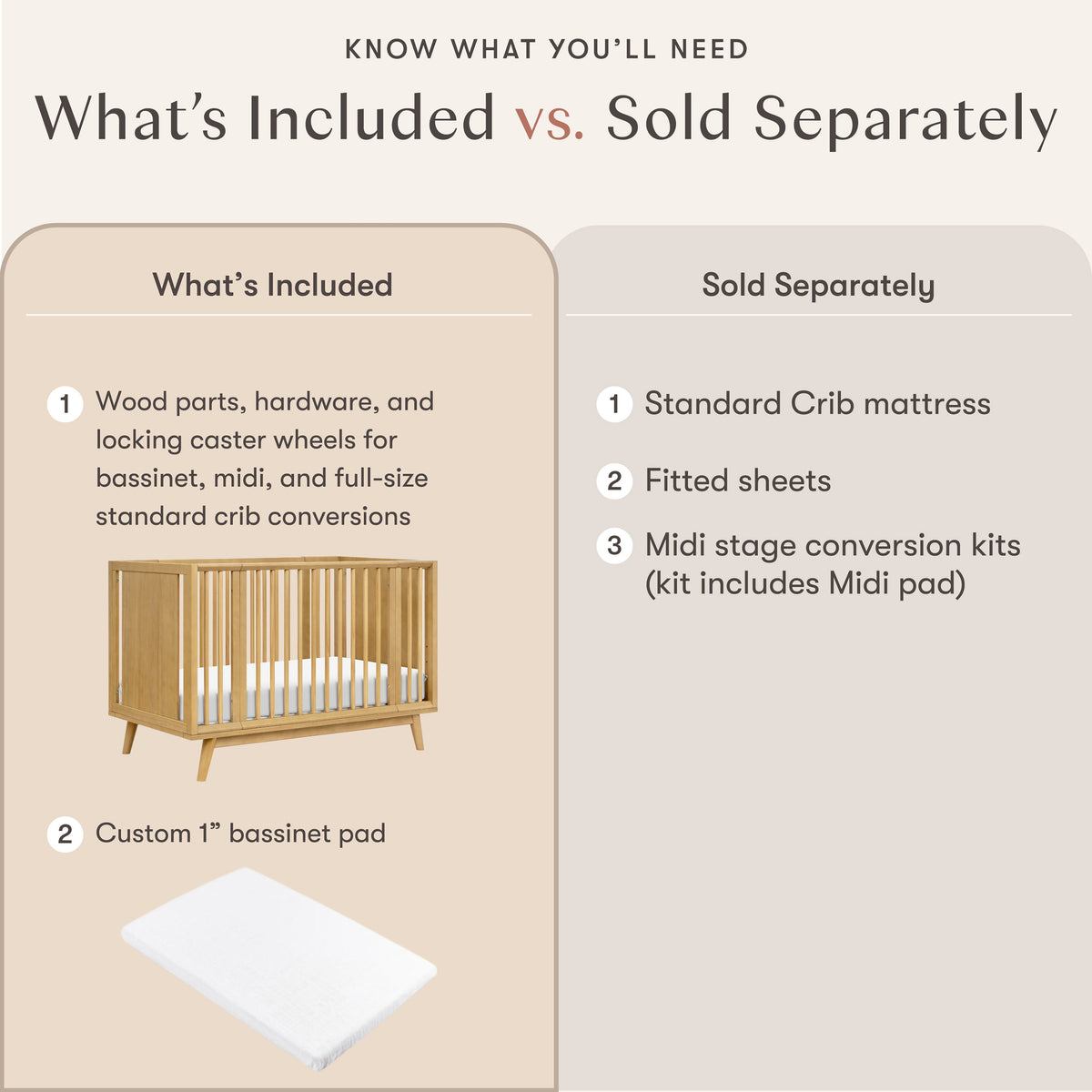 Palma 8-in-1 Convertible All-Stages® Crib with Bassinet & Toddler Bed Kits