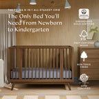Palma 8-in-1 Convertible All-Stages® Crib with Bassinet & Toddler Bed Kits