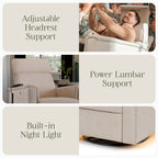 Willa Deluxe Power Recliner and Swivel Glider with Heat and Massage